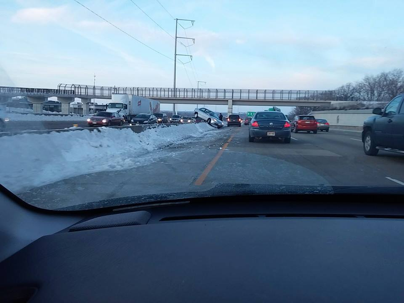 Illustration for article titled Spotted on a Madison, WI highway median: